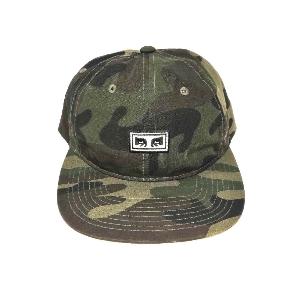 OBEY Overthrow Camo 6-panel Snapback Hat / Cap